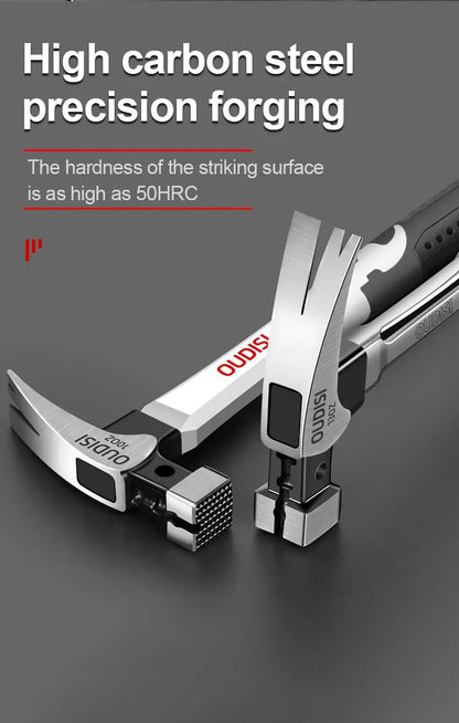 Magnetic Claw Hammer - Multifunctional Shockproof Steel Hand Tool for Woodworking - ZOOMNSTORE