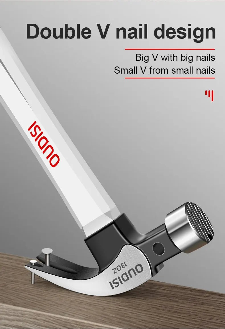 Magnetic Claw Hammer - Multifunctional Shockproof Steel Hand Tool for Woodworking - ZOOMNSTORE