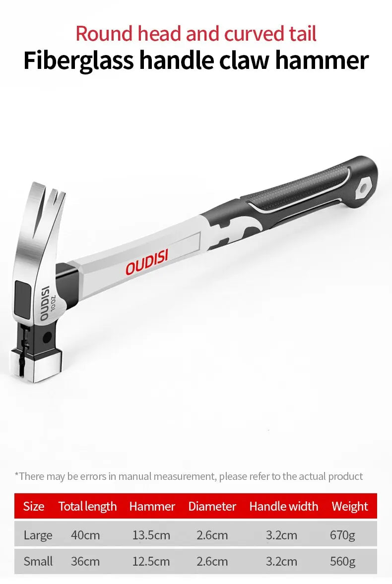 Magnetic Claw Hammer - Multifunctional Shockproof Steel Hand Tool for Woodworking - ZOOMNSTORE