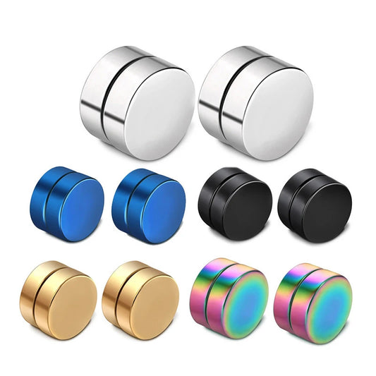 Magnetic Clip Earrings – Non Piercing Fake Ear Studs | Unisex Stainless Steel Jewelry Gift - ZOOMNSTORE