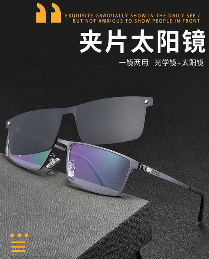 Magnetic Clip On Sunglasses - Men's Prescription Glasses With Polarized UV400 Lenses - ZOOMNSTORE