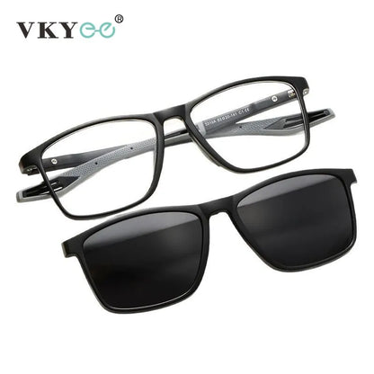 Magnetic Clip-On Sunglasses - Polarized Driving Glasses With Anti Blue Light Filter - ZOOMNSTORE