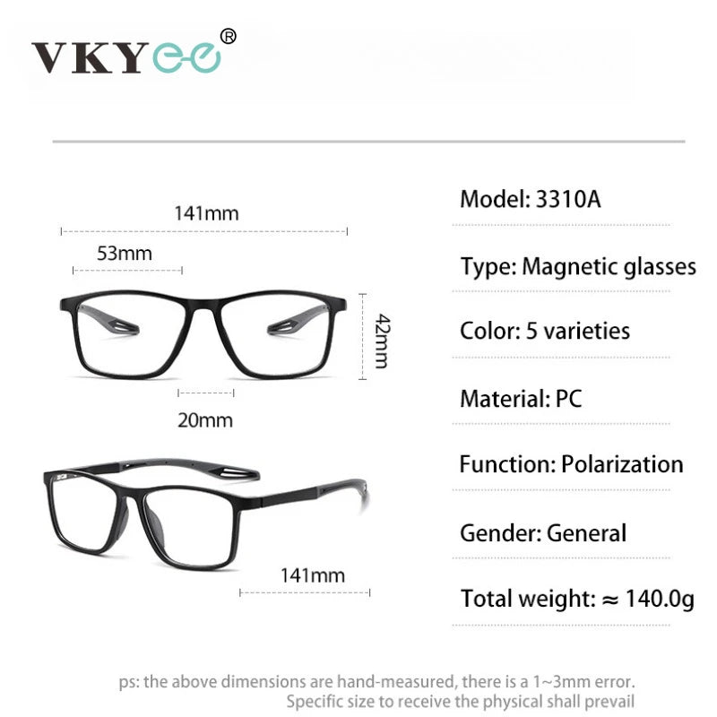 Magnetic Clip-On Sunglasses - Polarized Driving Glasses With Anti Blue Light Filter - ZOOMNSTORE