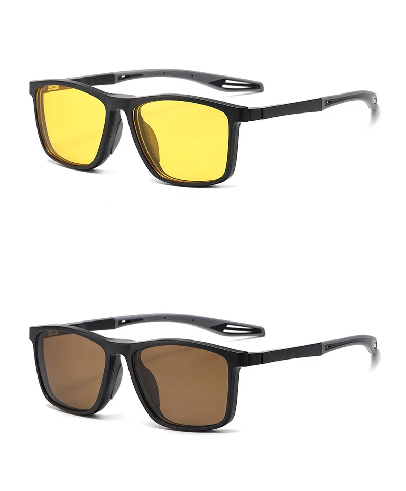 Magnetic Clip-On Sunglasses - Polarized Driving Glasses With Anti Blue Light Filter - ZOOMNSTORE