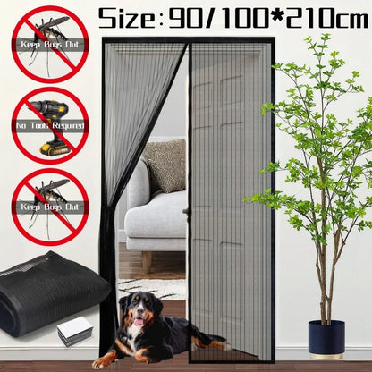 Magnetic Door Mesh Curtain - Heavy Duty Anti Mosquito Netting with Automatic Closing - ZOOMNSTORE