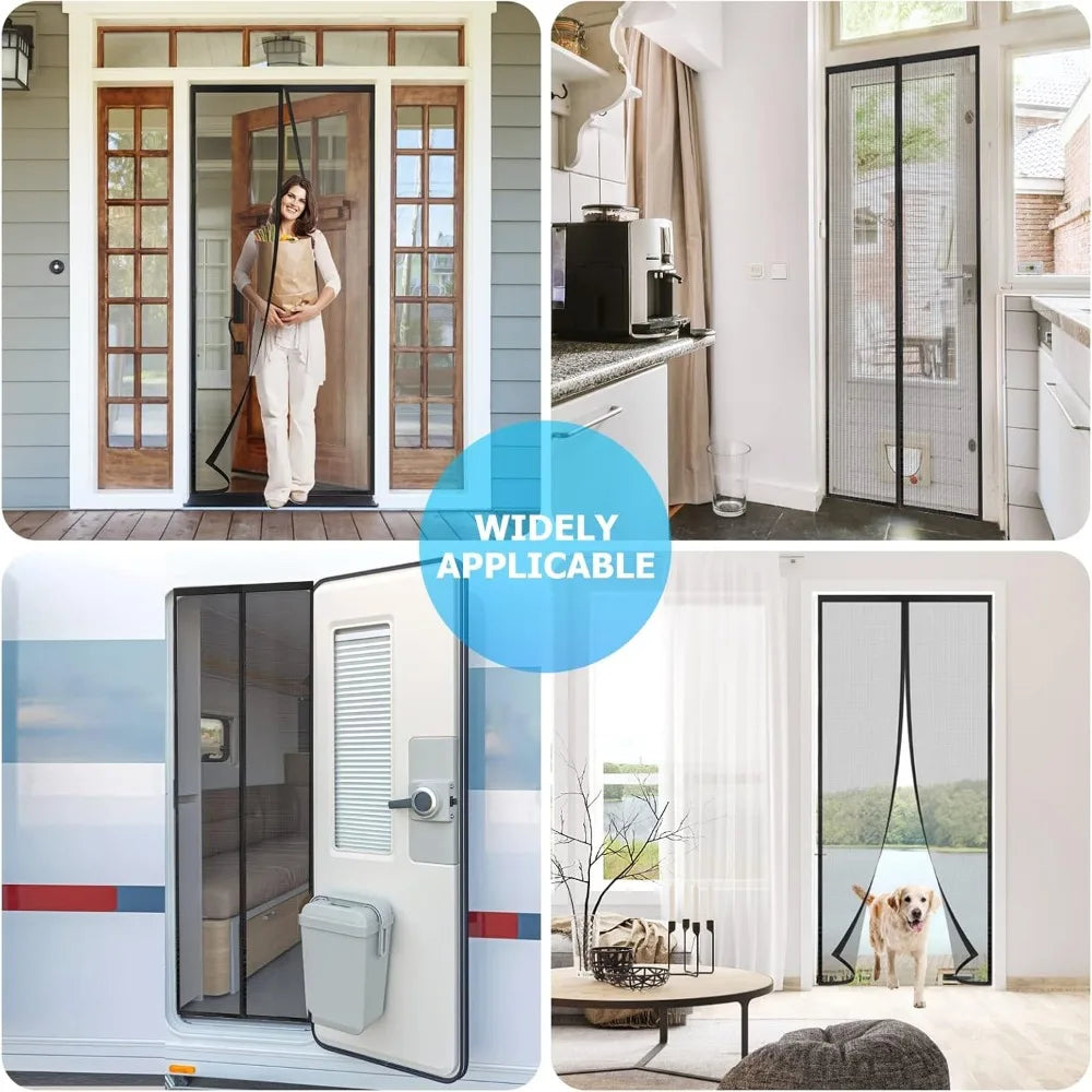 Magnetic Door Mesh Curtain - Heavy Duty Anti Mosquito Netting with Automatic Closing - ZOOMNSTORE