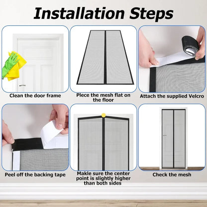 Magnetic Door Mesh Curtain - Heavy Duty Anti Mosquito Netting with Automatic Closing - ZOOMNSTORE