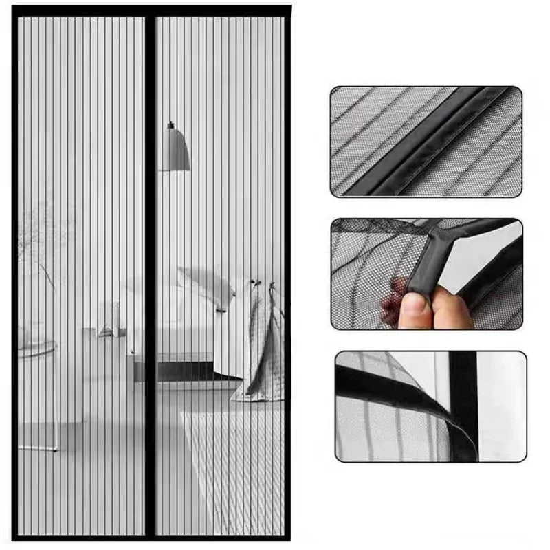 Magnetic Door Mesh Curtain - Heavy Duty Anti Mosquito Netting with Automatic Closing - ZOOMNSTORE