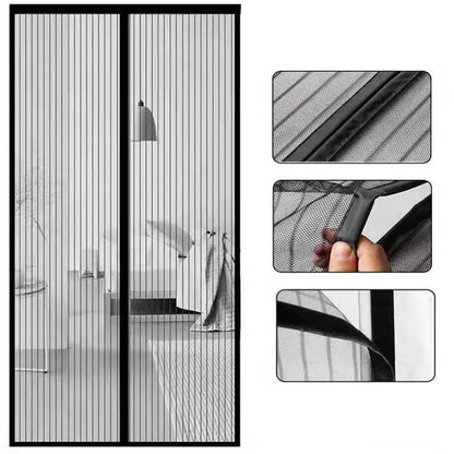 Magnetic Door Mesh Curtain - Heavy Duty Anti Mosquito Netting with Automatic Closing - ZOOMNSTORE