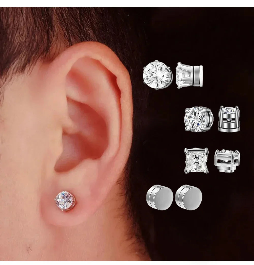 Magnetic Ear Clips - Non-Piercing Stud Earrings for Women Men  Kids - ZOOMNSTORE