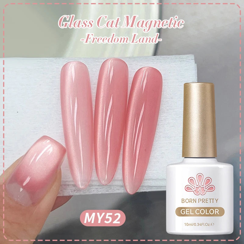 Magnetic Gel Nail Polish - Born Pretty Cat Pink Jelly Soak Off Gel 10ml - ZOOMNSTORE
