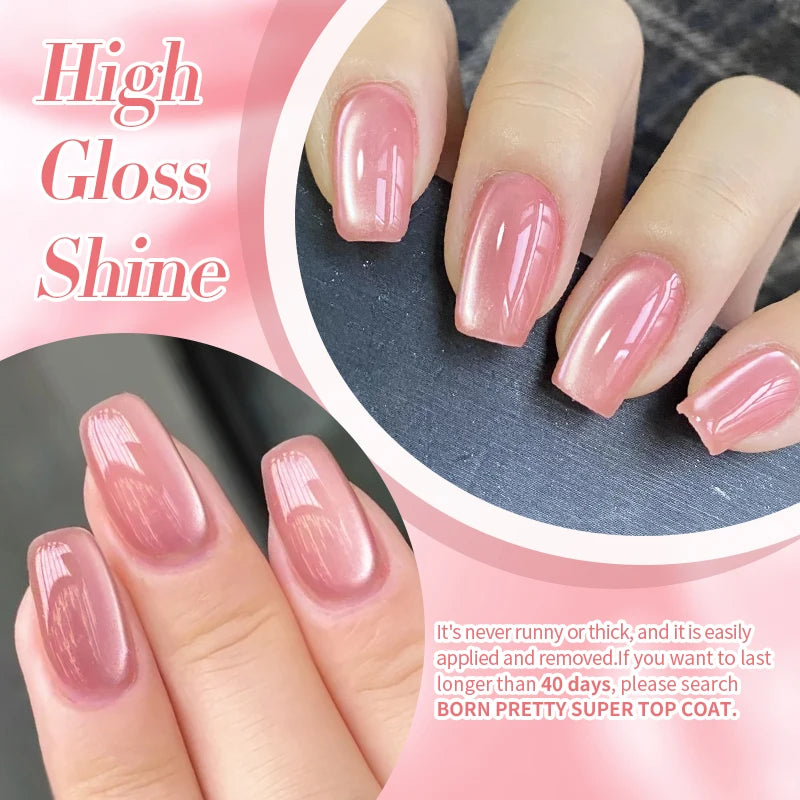 Magnetic Gel Nail Polish - Born Pretty Cat Pink Jelly Soak Off Gel 10ml - ZOOMNSTORE