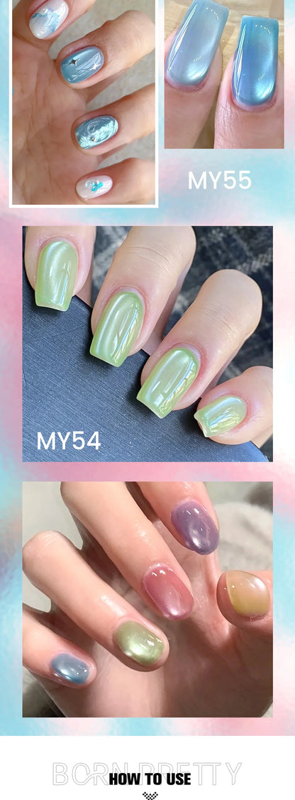 Magnetic Gel Nail Polish - Born Pretty Cat Pink Jelly Soak Off Gel 10ml - ZOOMNSTORE
