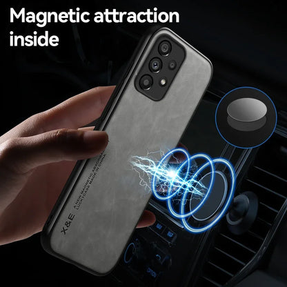 Magnetic Leather Case for Samsung Galaxy S Series and A Series - Car Mount Compatible Cover - ZOOMNSTORE