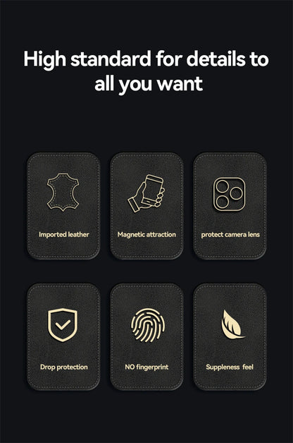 Magnetic Leather Case for Samsung Galaxy S Series and A Series - Car Mount Compatible Cover - ZOOMNSTORE