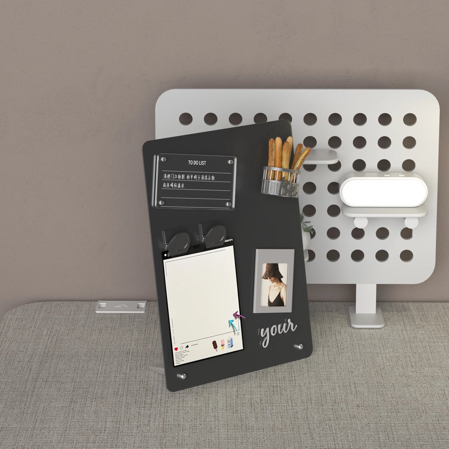 Magnetic Message Board – Desktop Erasable Double Sided Aluminum Frame Board - ZOOMNSTORE