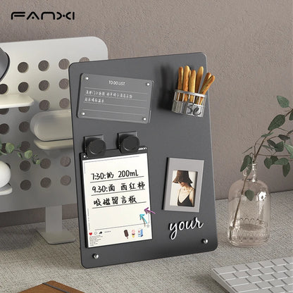Magnetic Message Board – Desktop Erasable Double Sided Aluminum Frame Board - ZOOMNSTORE