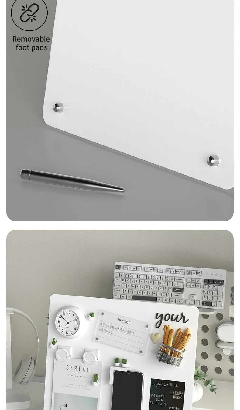 Magnetic Message Board – Desktop Erasable Double Sided Aluminum Frame Board - ZOOMNSTORE