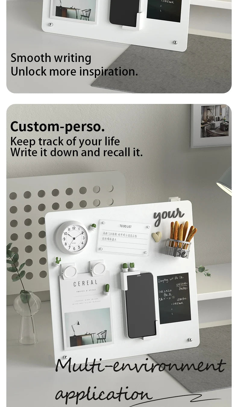 Magnetic Message Board – Desktop Erasable Double Sided Aluminum Frame Board - ZOOMNSTORE