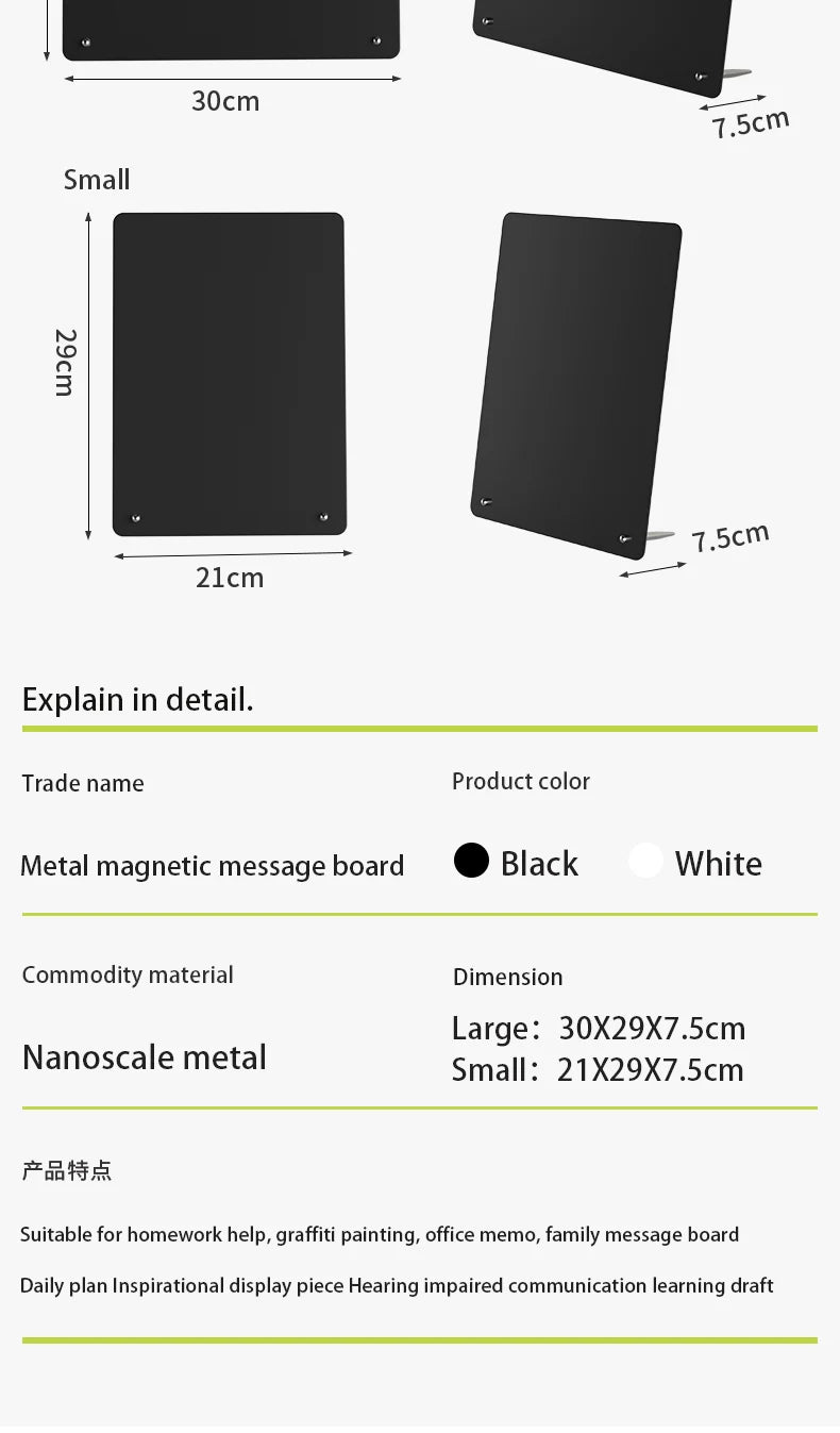 Magnetic Message Board – Desktop Erasable Double Sided Aluminum Frame Board - ZOOMNSTORE