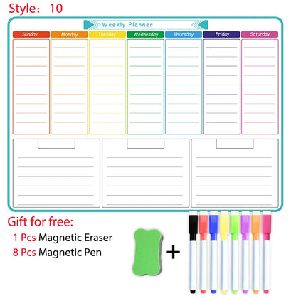 Magnetic Monthly Planner - Dry Erase Whiteboard | Fridge Message Board Organizer - ZOOMNSTORE