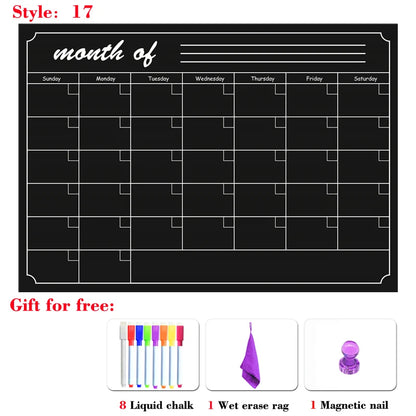Magnetic Monthly Planner - Dry Erase Whiteboard | Fridge Message Board Organizer - ZOOMNSTORE