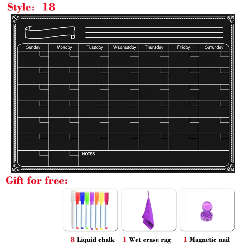Magnetic Monthly Planner - Dry Erase Whiteboard | Fridge Message Board Organizer - ZOOMNSTORE