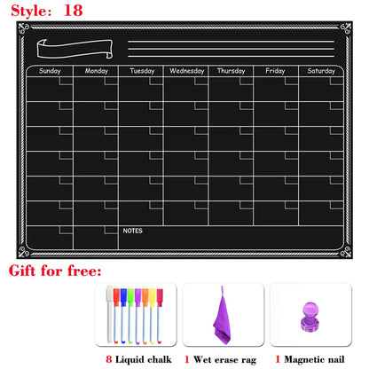 Magnetic Monthly Planner - Dry Erase Whiteboard | Fridge Message Board Organizer - ZOOMNSTORE
