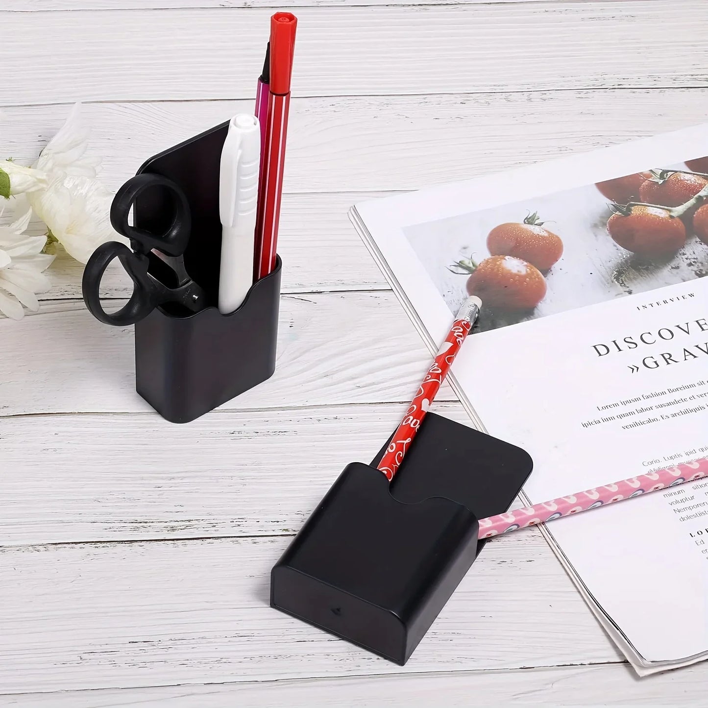 Magnetic Pen Holder – Small Pen Organizer for Refrigerator, Whiteboard & Locker - ZOOMNSTORE