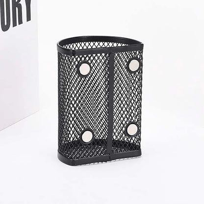 Magnetic Pencil Holder - Mesh Storage Basket | Desktop Pen Organizer & Brush Holder - ZOOMNSTORE