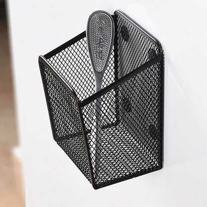 Magnetic Pencil Holder - Mesh Storage Basket | Desktop Pen Organizer & Brush Holder - ZOOMNSTORE