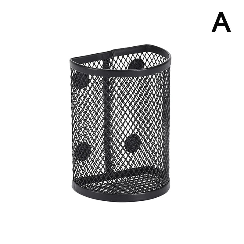 Magnetic Pencil Holder - Mesh Storage Basket | Desktop Pen Organizer & Brush Holder - ZOOMNSTORE