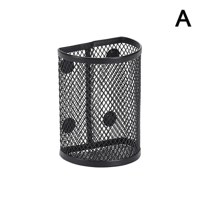 Magnetic Pencil Holder - Mesh Storage Basket | Desktop Pen Organizer & Brush Holder - ZOOMNSTORE