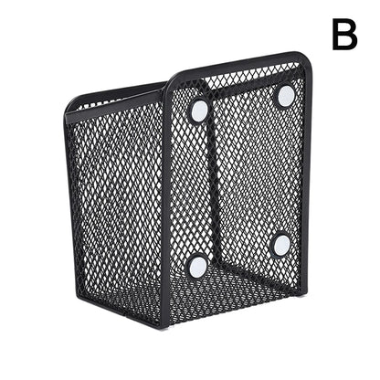 Magnetic Pencil Holder - Mesh Storage Basket | Desktop Pen Organizer & Brush Holder - ZOOMNSTORE