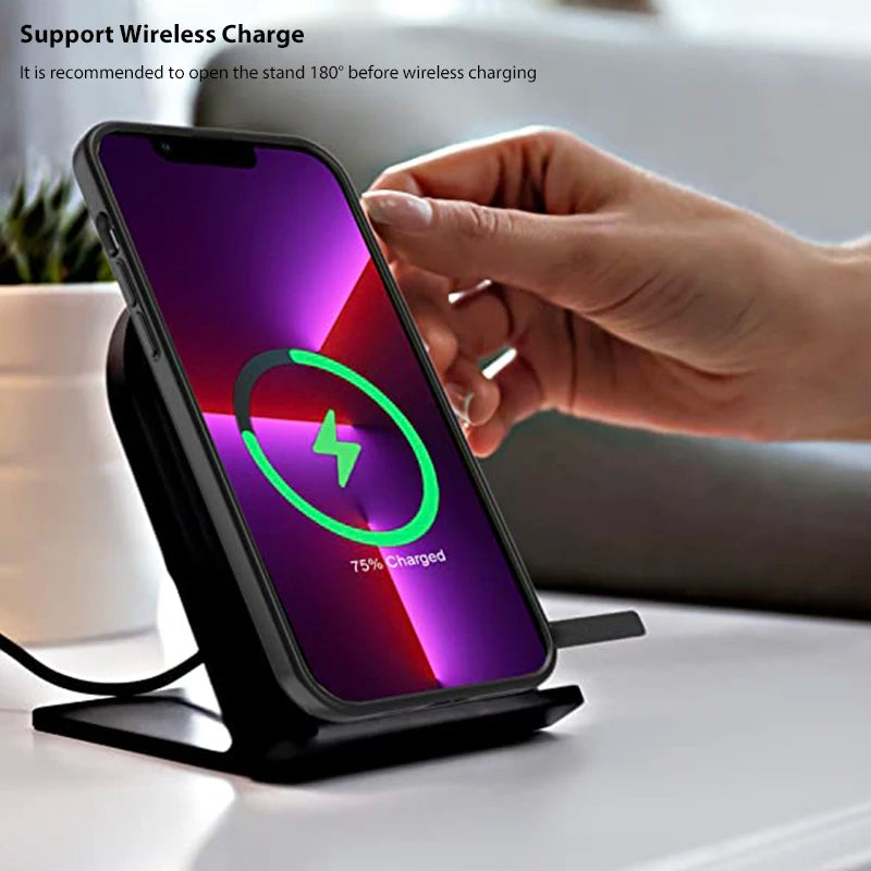 Magnetic iPhone Case with Stand - Protective Cover for iPhone 11 12 13 14 15 16 Pro Max Plus - ZOOMNSTORE