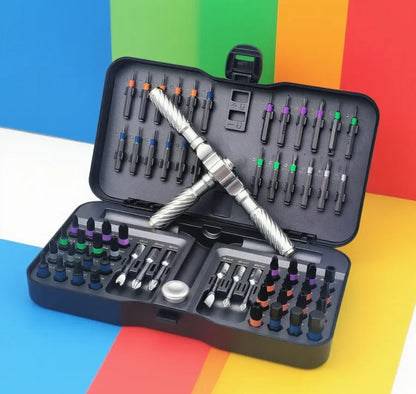 VMAN 66-in-1 Magnetic Ratchet Screwdriver Set with Detachable T-Handle - Ideal for Furniture Electronics  Bicycles - ZOOMNSTORE