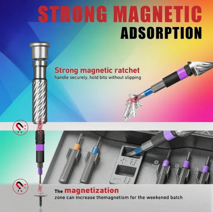 VMAN 66-in-1 Magnetic Ratchet Screwdriver Set with Detachable T-Handle - Ideal for Furniture Electronics  Bicycles - ZOOMNSTORE