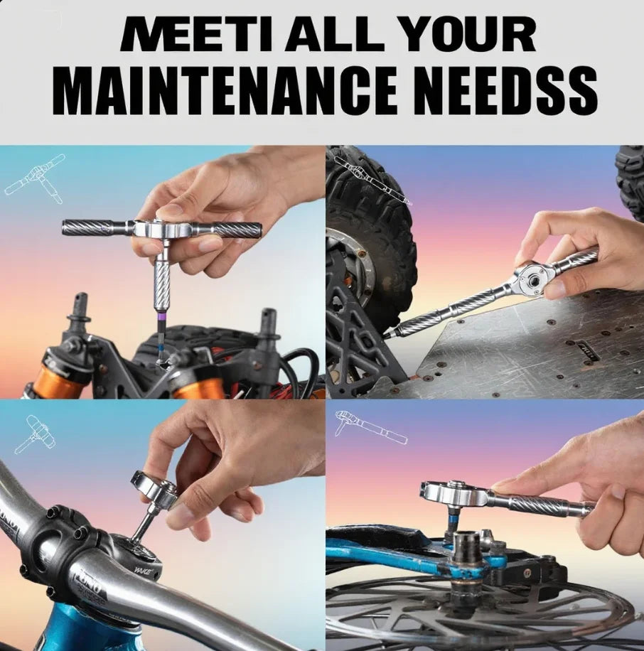 VMAN 66-in-1 Magnetic Ratchet Screwdriver Set with Detachable T-Handle - Ideal for Furniture Electronics  Bicycles - ZOOMNSTORE