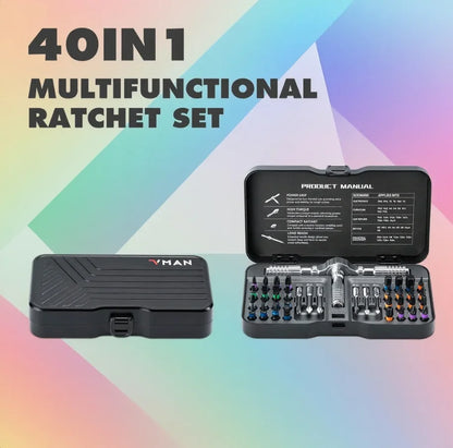 VMAN 66-in-1 Magnetic Ratchet Screwdriver Set with Detachable T-Handle - Ideal for Furniture Electronics  Bicycles - ZOOMNSTORE