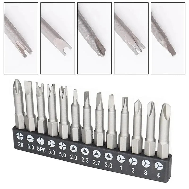 Magnetic Screwdriver Set - 14 Inch Hex Shank Y U Triangle Cross Tool - ZOOMNSTORE