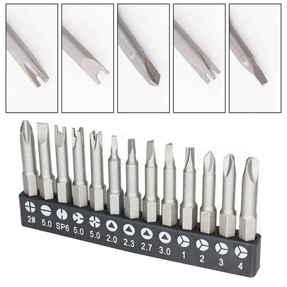 Magnetic Screwdriver Set - 14 Inch Hex Shank Y U Triangle Cross Tool - ZOOMNSTORE