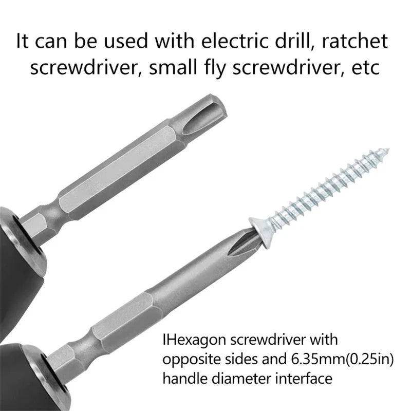Magnetic Screwdriver Set - 14 Inch Hex Shank Y U Triangle Cross Tool - ZOOMNSTORE
