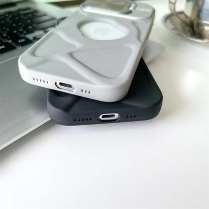 Magnetic Silicone Case for iPhone 11-17 Pro Max with Lens Protection and MagSafe Stand - ZOOMNSTORE