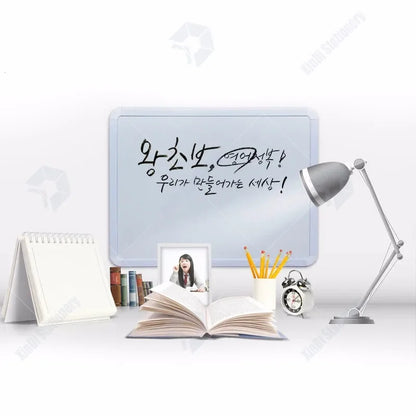 Magnetic Whiteboard PVC Frame - Round Dry Erase Board for Kitchen Notes - ZOOMNSTORE