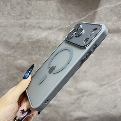 Matte Magnetic Wireless Phone Case for iPhone 11-17 Pro Max - Translucent Magsafe Cover - ZOOMNSTORE