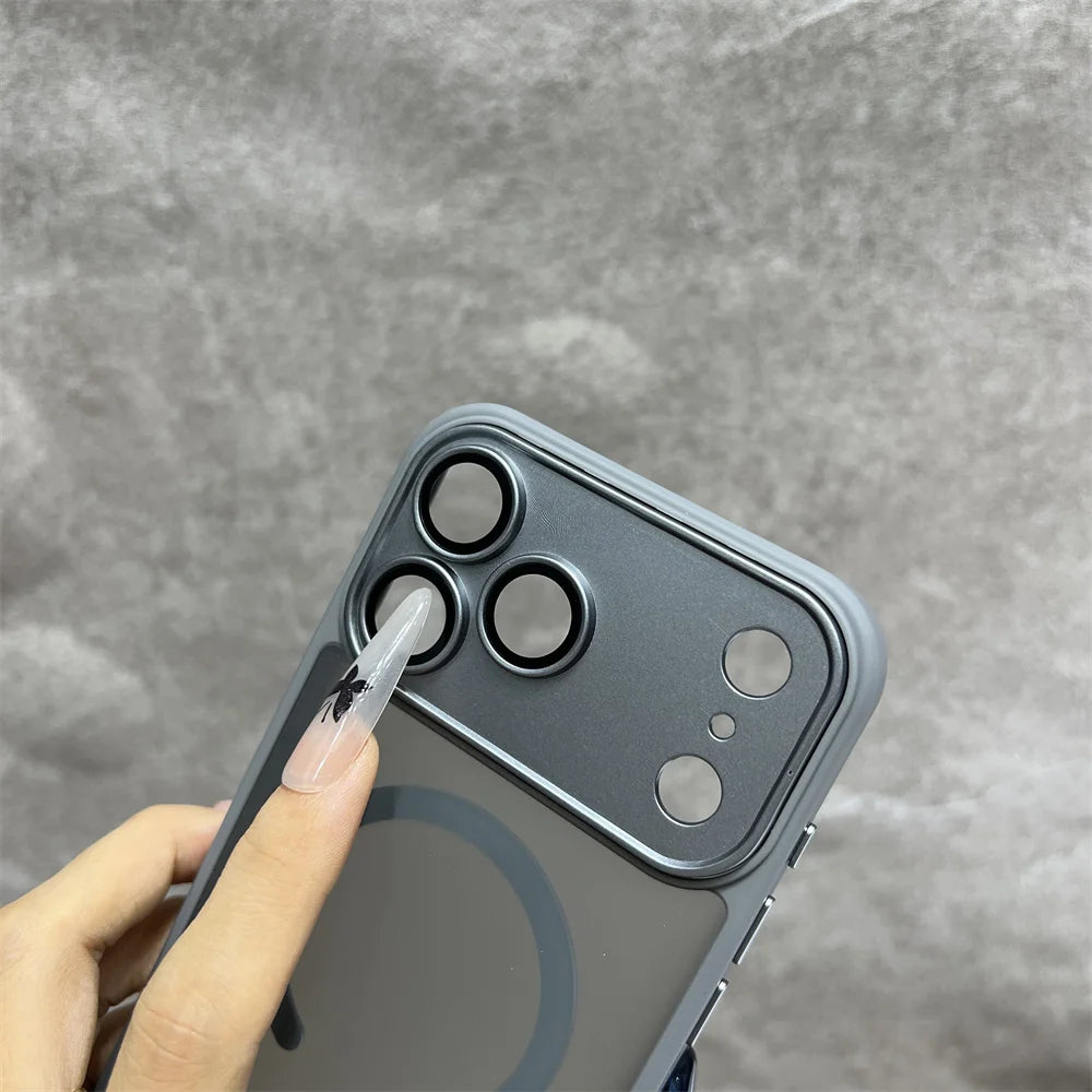Matte Magnetic Wireless Phone Case for iPhone 11-17 Pro Max - Translucent Magsafe Cover - ZOOMNSTORE