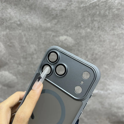 Matte Magnetic Wireless Phone Case for iPhone 11-17 Pro Max - Translucent Magsafe Cover - ZOOMNSTORE