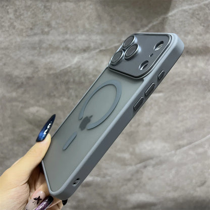 Matte Magnetic Wireless Phone Case for iPhone 11-17 Pro Max - Translucent Magsafe Cover - ZOOMNSTORE