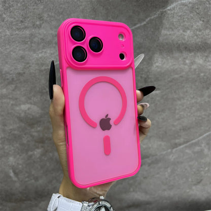 Matte Magnetic Wireless Phone Case for iPhone 11-17 Pro Max - Translucent Magsafe Cover - ZOOMNSTORE