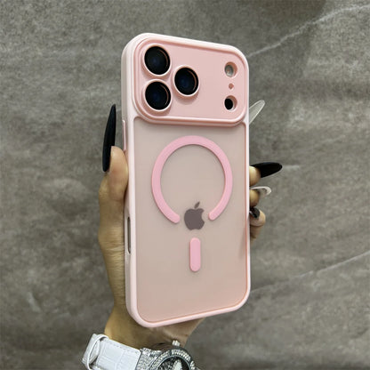 Matte Magnetic Wireless Phone Case for iPhone 11-17 Pro Max - Translucent Magsafe Cover - ZOOMNSTORE